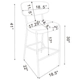 Elison Pub Height Bar Stool Grey (Set of 2) 182647 - Ella Furniture