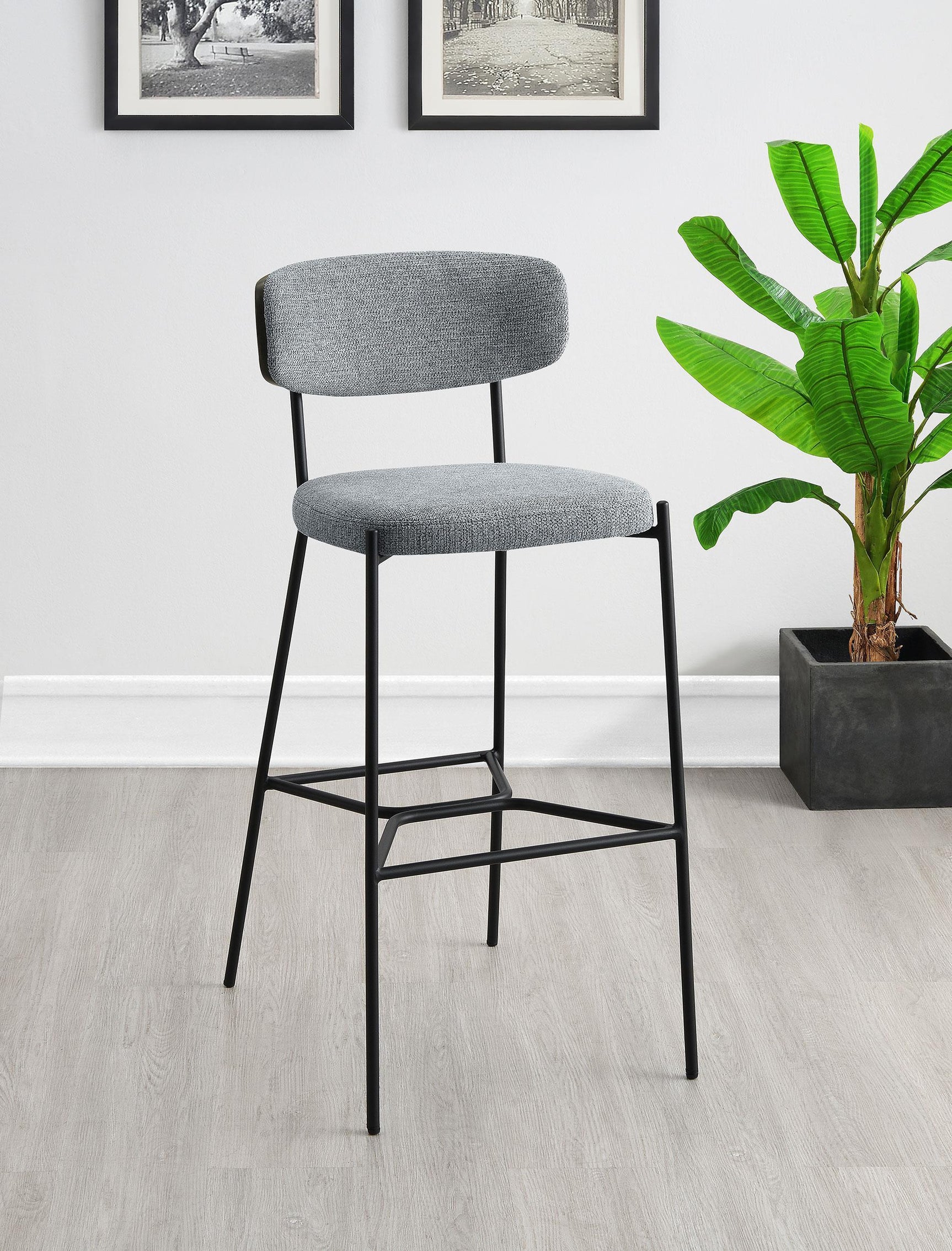 Elison Pub Height Bar Stool Grey (Set of 2) 182647 - Ella Furniture