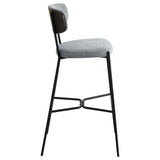 Elison Pub Height Bar Stool Grey (Set of 2) 182647 - Ella Furniture