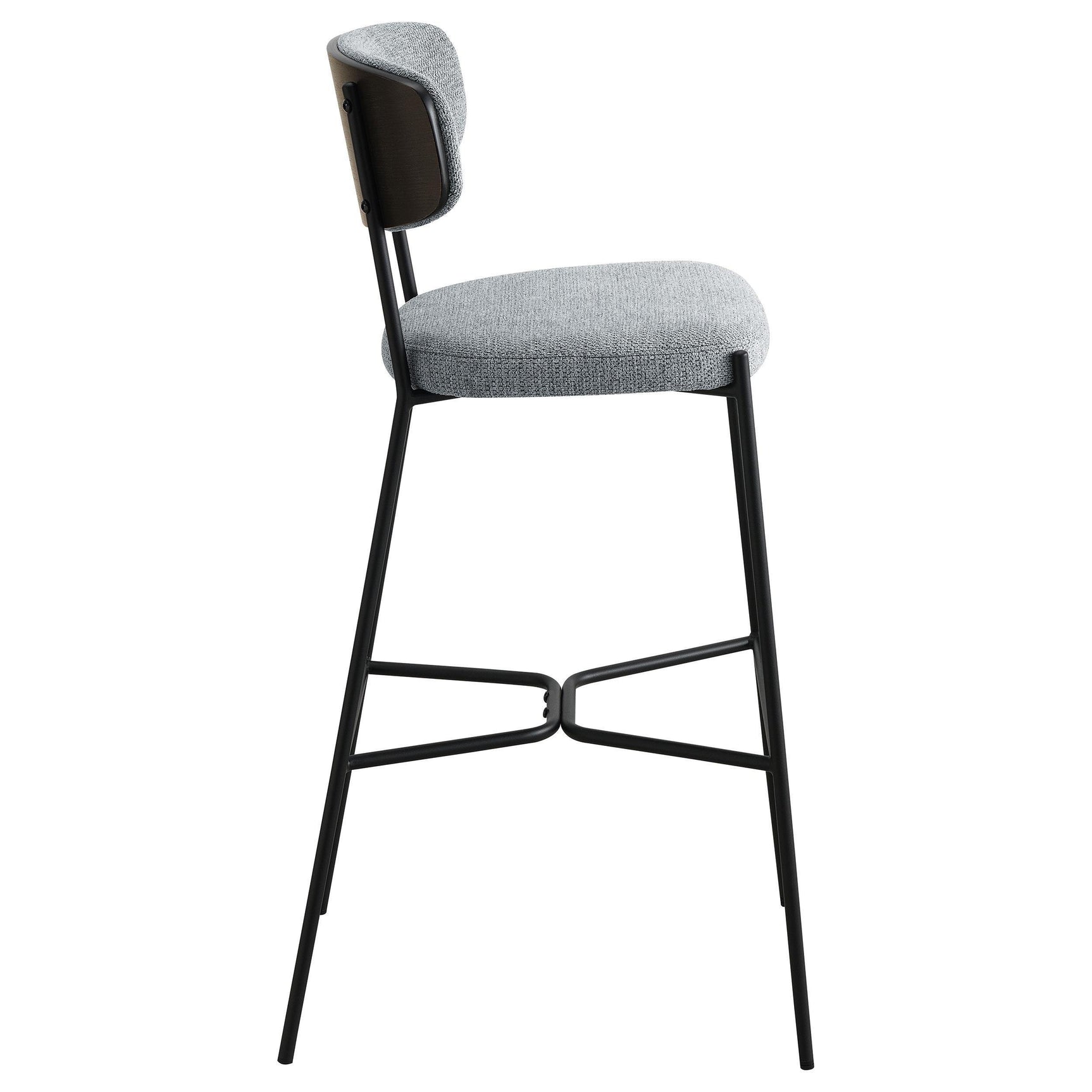 Elison Pub Height Bar Stool Grey (Set of 2) 182647 - Ella Furniture
