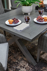 Elite Gray Park Outdoor Dining Table and 4 Chairs - Ella Furniture