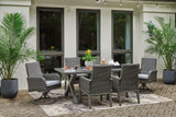 Elite Gray Park Outdoor Dining Table And 6 Chairs - Ella Furniture