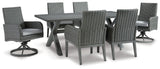 Elite Gray Park Outdoor Dining Table And 6 Chairs - Ella Furniture