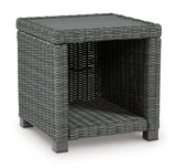 Elite Gray Park Outdoor Sofa And 2 Lounge Chairs With Coffee Table And 2 End Tables - Ella Furniture