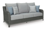 Elite Gray Park Outdoor Sofa And Loveseat - Ella Furniture