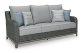 Elite Gray Park Outdoor Sofa With 2 Lounge Chairs - Ella Furniture