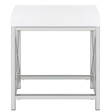 Eliza 2-Piece Vanity Set With Hollywood Lighting White And Chrome 936164 - Ella Furniture