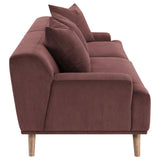 Elizabeth Corduroy Upholstered Extra Long Sofa Wine Red 503957 - Ella Furniture