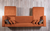 Elizabeth Orange Velvet 4-Piece Sectional - Ella Furniture