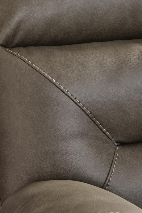 Elksworth Ash Faux Leather Recliner from Ella Furniture