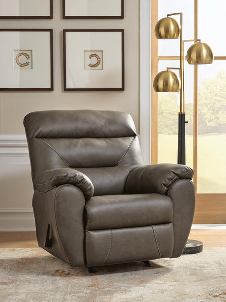 Elksworth Ash Faux Leather Recliner view 7