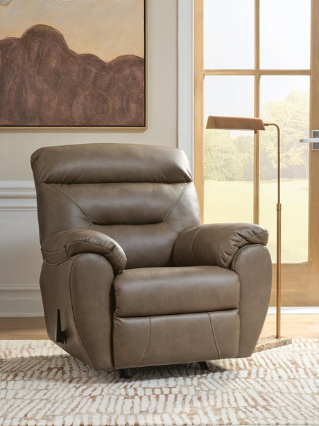 Elksworth Biscotti Faux Leather Recliner view 7