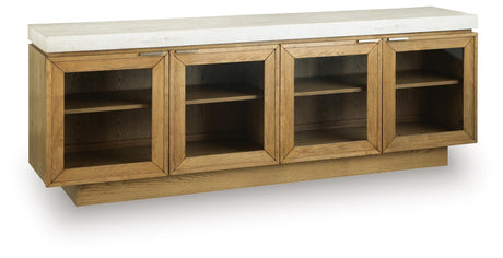 Adanworth Light Brown/Gray Accent Cabinet angled view