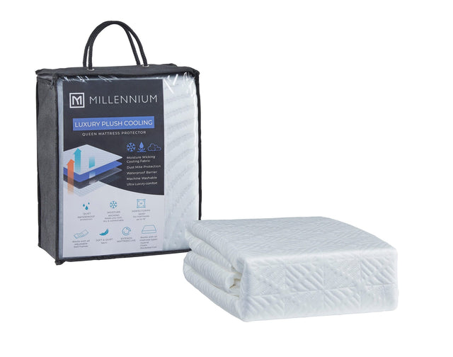 advanced Protector White Queen Mattress Protector (Set of 4) from Ella Furniture