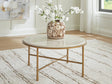 Alben Antique Gold Coffee Table from Ella Furniture