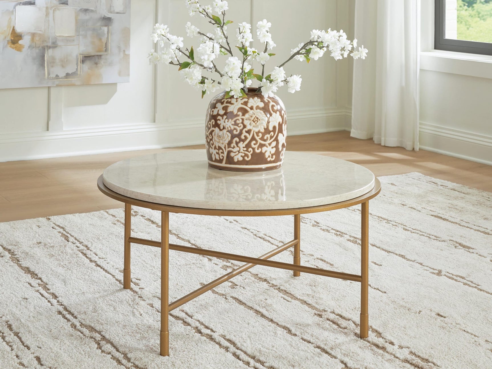 Alben Antique Gold Coffee Table from Ella Furniture