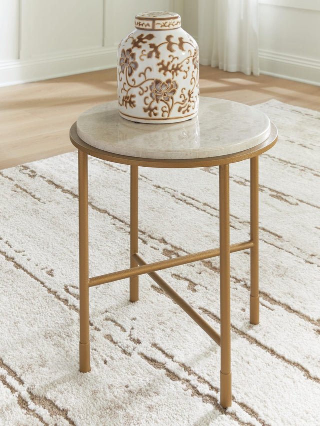 Alben Antique Gold End Table from Ella Furniture