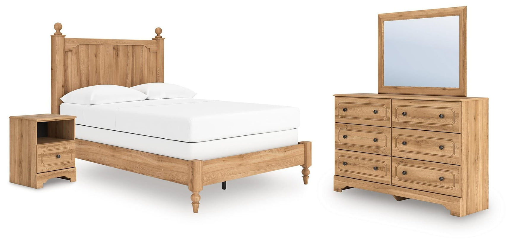 Aleaport Warm Brown Panel Bedroom Set view 2