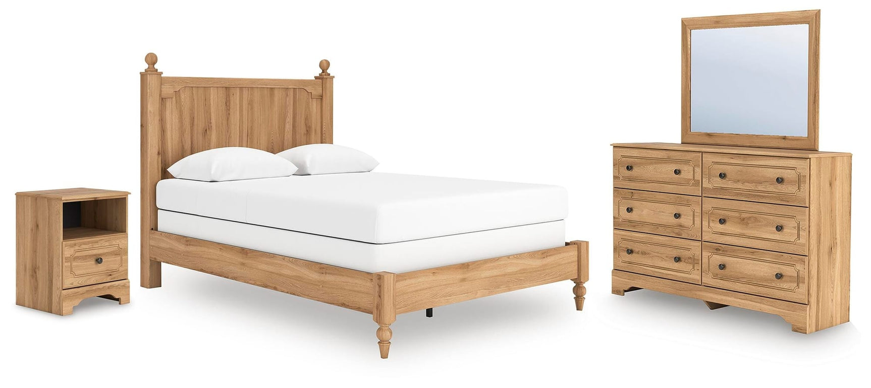 Aleaport Warm Brown Panel Bedroom Set view 5