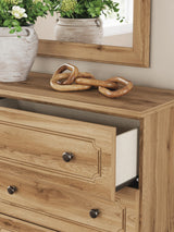 Aleaport Warm Brown Panel Bedroom Set detail view