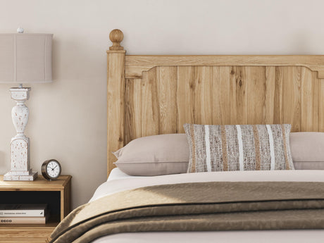 Aleaport Warm Brown Panel Bedroom Set Full 3: Bed, Dresser, Mirror from Ella Furniture