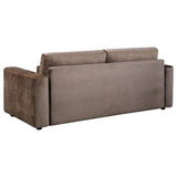Amador 2-piece Chenille Upholstered Track Arm Sofa Set Chocolate view 4
