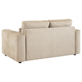 Amador 3-piece Chenille Upholstered Track Arm Sofa Set Camel view 6
