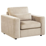 Amador 3-piece Chenille Upholstered Track Arm Sofa Set Camel view 7