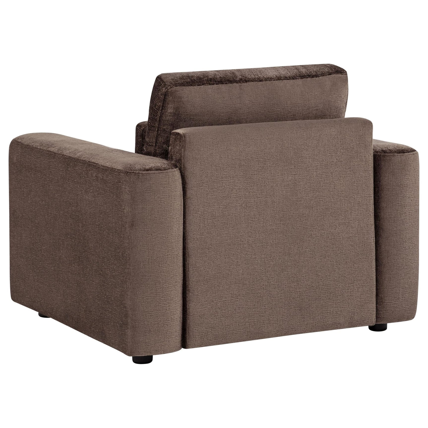 Amador 3-piece Chenille Upholstered Track Arm Sofa Set Chocolate view 8