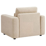Amador Chenille Upholstered Track Arm Accent Chair Camel view 6