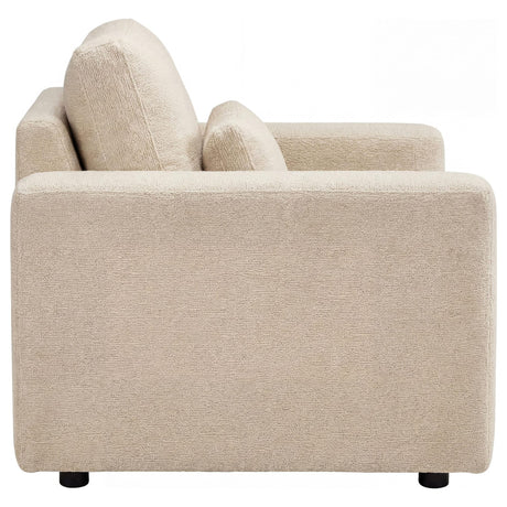 Amador Chenille Upholstered Track Arm Accent Chair Camel view 8