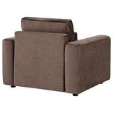 Amador Chenille Upholstered Track Arm Accent Chair Chocolate view 7