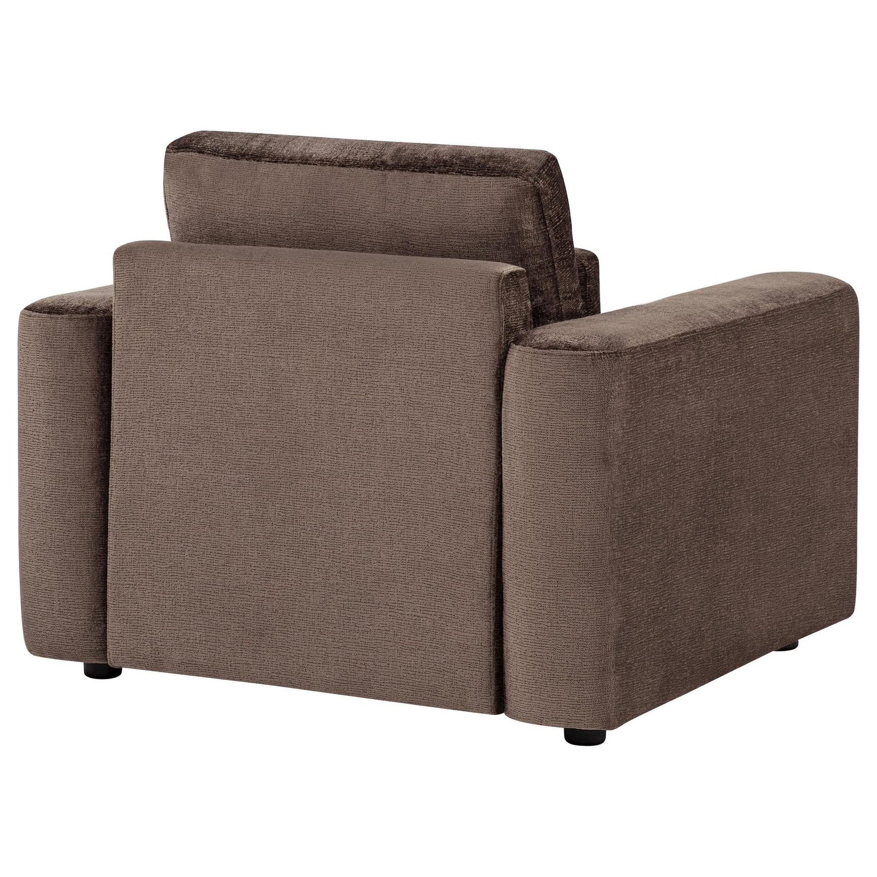 Amador Chenille Upholstered Track Arm Accent Chair Chocolate view 7