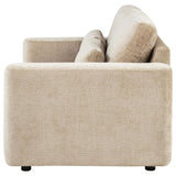 Amador Chenille Upholstered Track Arm Loveseat Camel view 5
