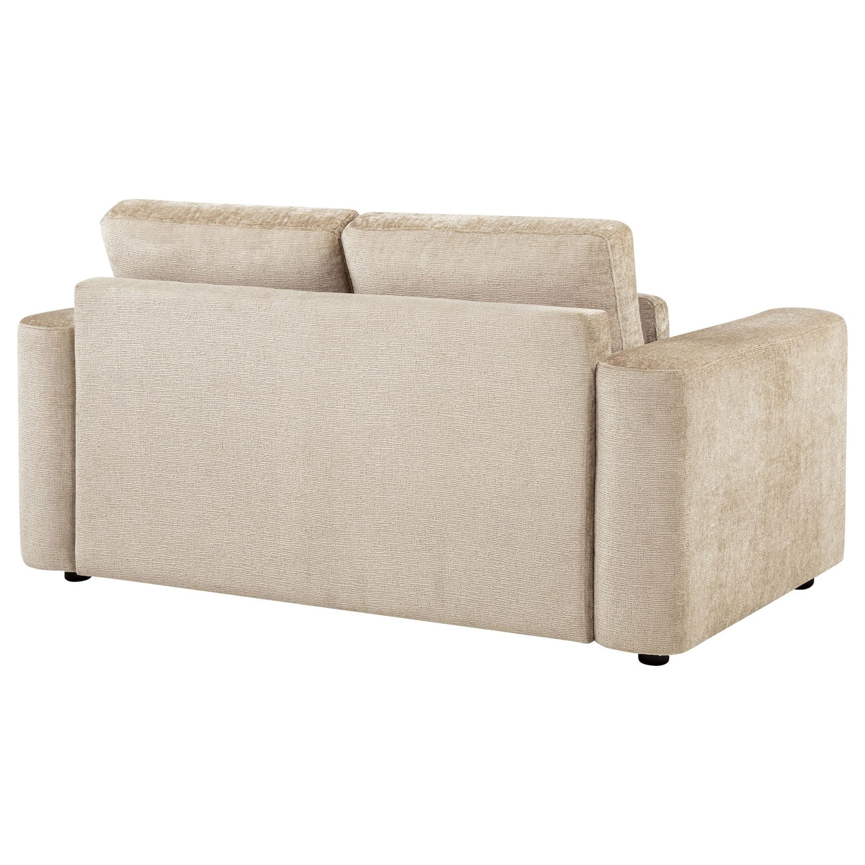 Amador Chenille Upholstered Track Arm Loveseat Camel view 7