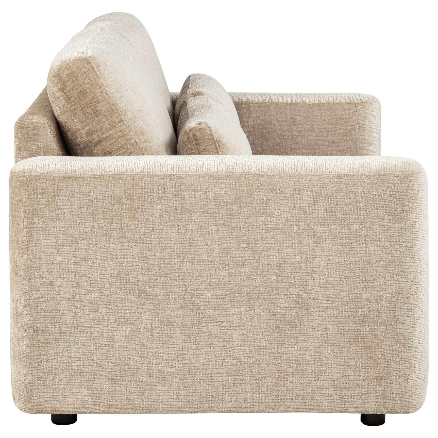 Amador Chenille Upholstered Track Arm Loveseat Camel view 8