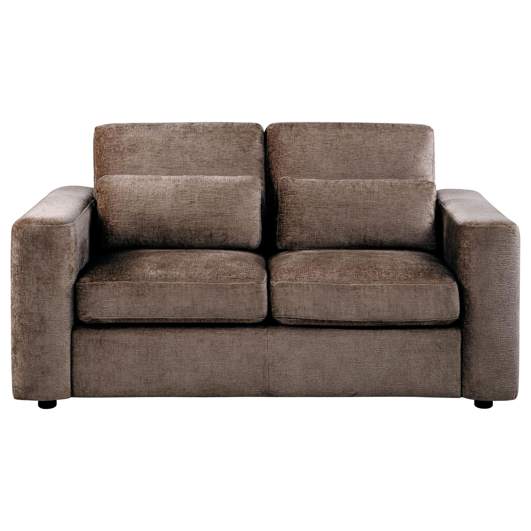 Amador Chenille Upholstered Track Arm Loveseat Chocolate view 3