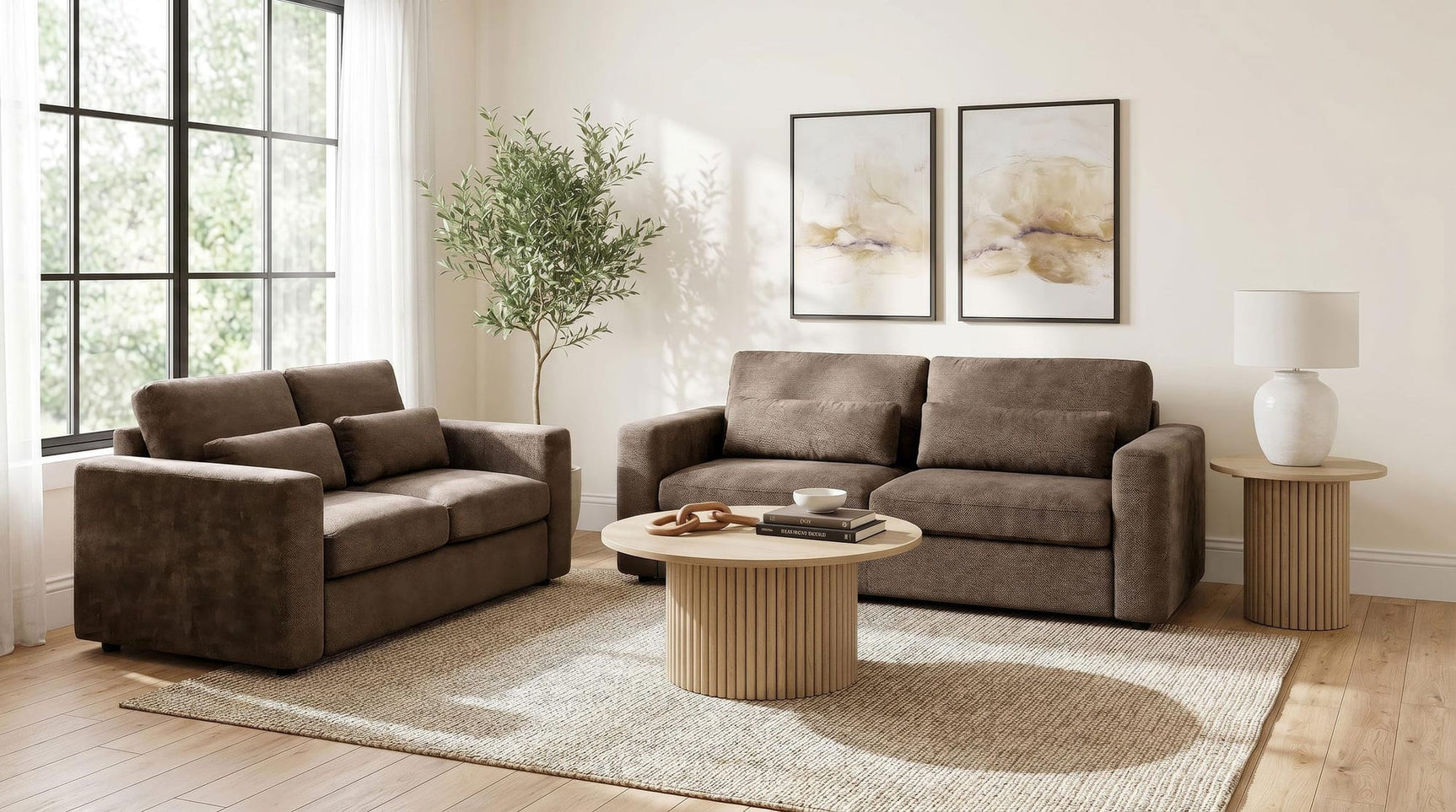 Amador Chenille Upholstered Track Arm Loveseat Chocolate view 11