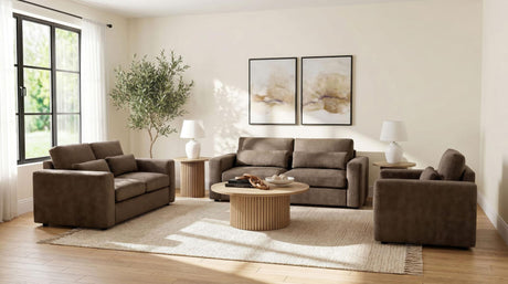 Amador Chenille Upholstered Track Arm Loveseat Chocolate view 12
