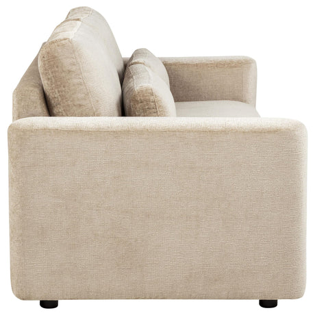 Amador Chenille Upholstered Track Arm Sofa Camel view 8