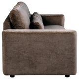 Amador Chenille Upholstered Track Arm Sofa Chocolate view 8