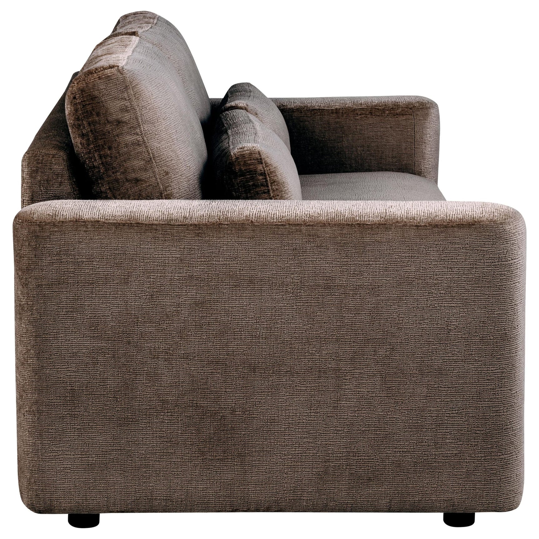 Amador Chenille Upholstered Track Arm Sofa Chocolate view 8