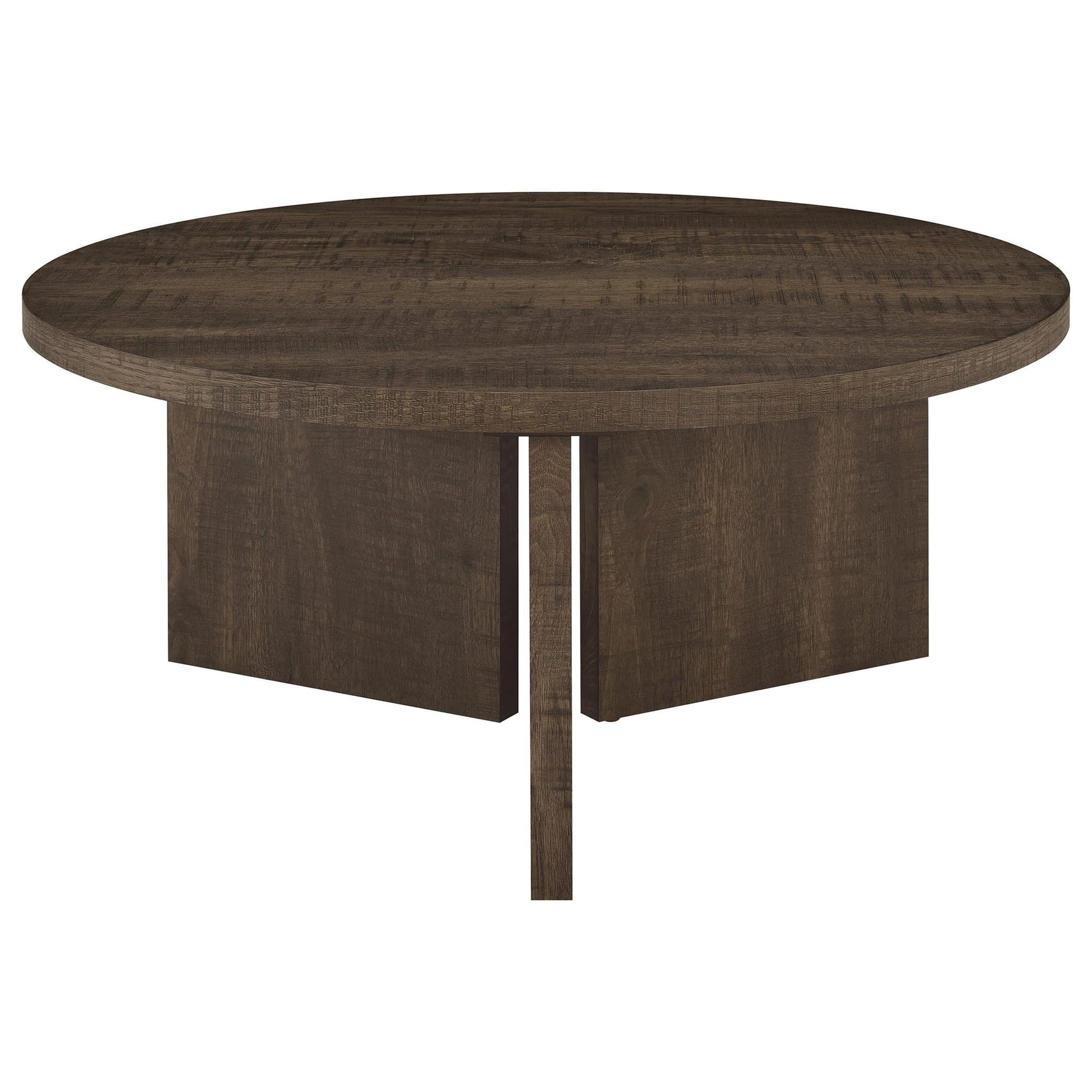 Aragon 2-Piece Round Coffee and End Table Set Dark Rustic Mango view 11