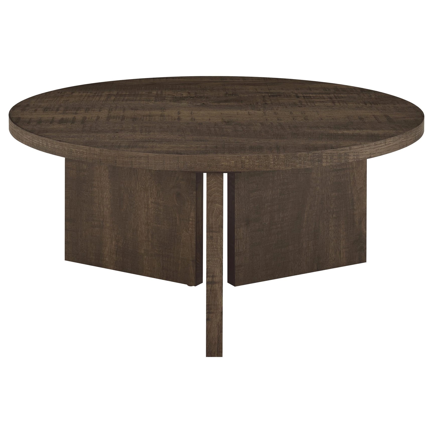 Aragon 2-Piece Round Coffee and End Table Set Dark Rustic Mango view 12