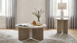 Aragon 2-Piece Round Coffee and End Table Set Latte from Ella Furniture