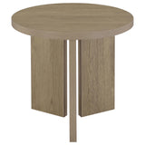Aragon 2-Piece Round Coffee and End Table Set Latte view 7