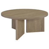 Aragon 2-Piece Round Coffee and End Table Set Latte view 8