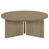 Aragon 2-Piece Round Coffee and End Table Set Latte view 9