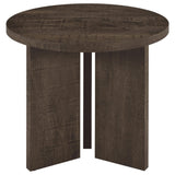 Aragon 3-Piece Round Coffee and End Table Set Dark Rustic Mango view 4
