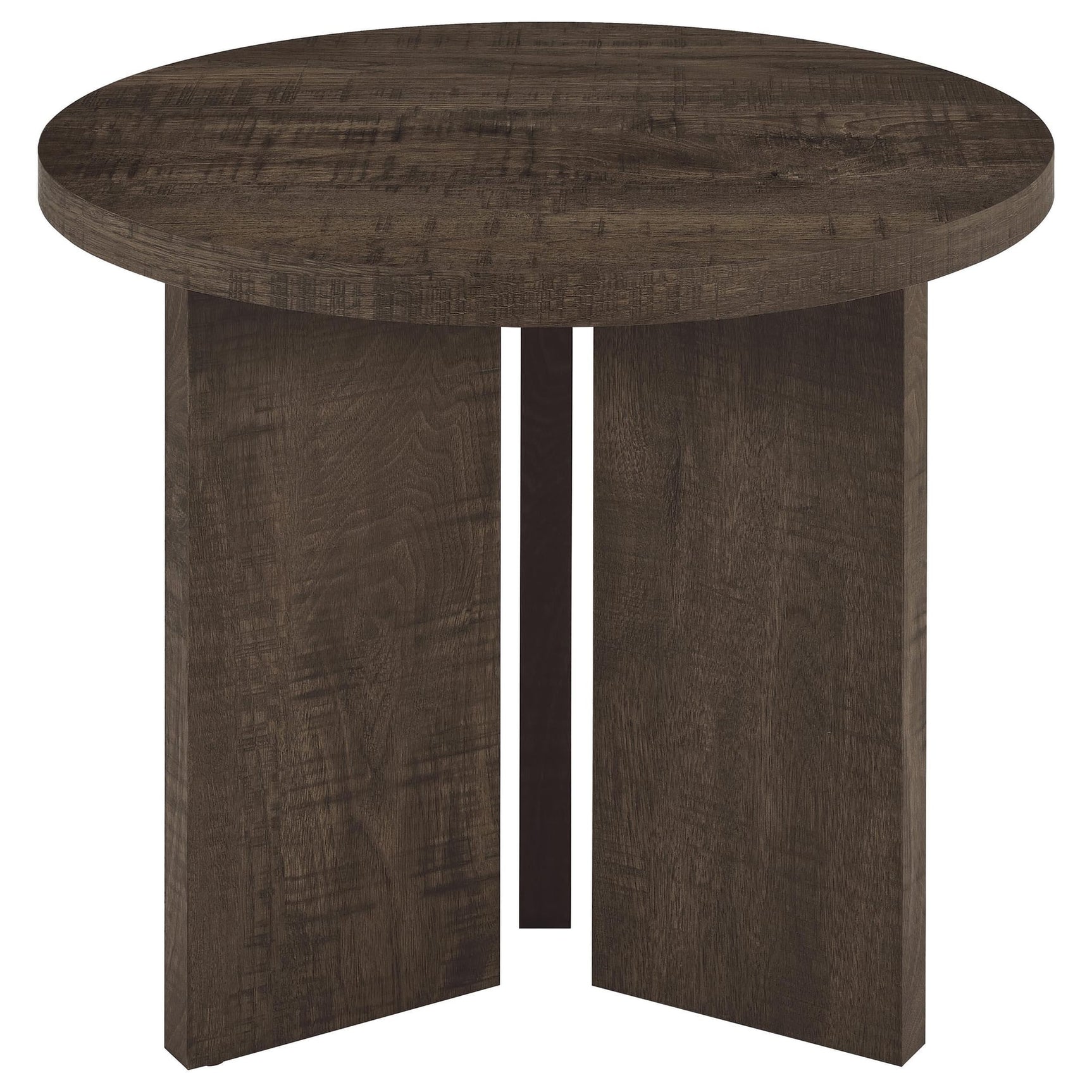 Aragon 3-Piece Round Coffee and End Table Set Dark Rustic Mango view 4